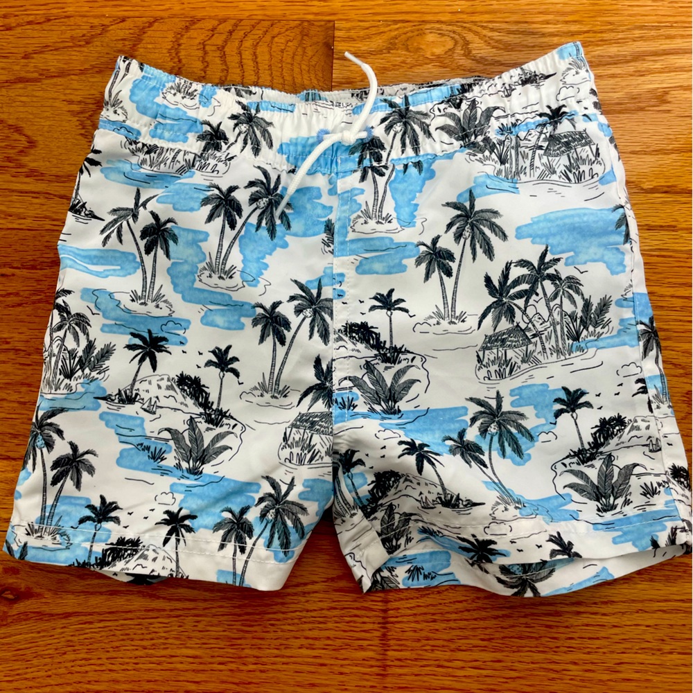 Janie and Jack boys swim trunks EUC size 4